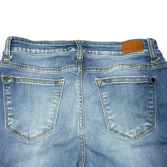 Judy Blue Ripped Skinny Fit Jeans Size 9/29 Let Down Hem Look Comfort Stretch - Picture 4 of 8